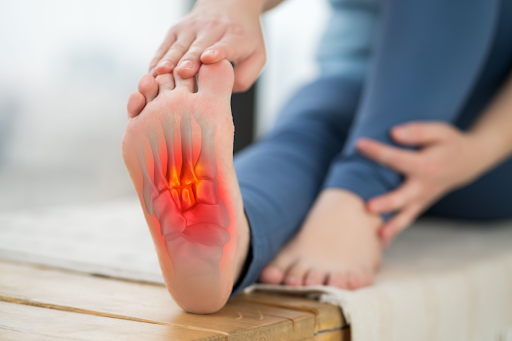 A woman dealing with plantar fasciitis